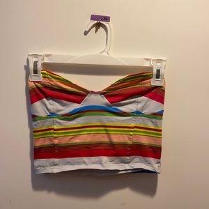 Motel Rocks Multicolor Strapless Cupped Crop Top
